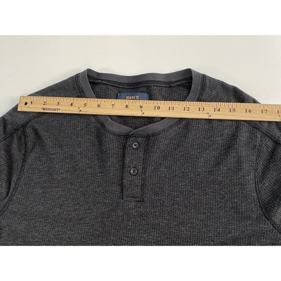 Roark 2 Button Henley Range Rat Slub Waffle Pullover Charcoal Gray Men’s Large - Picture 12 of 14